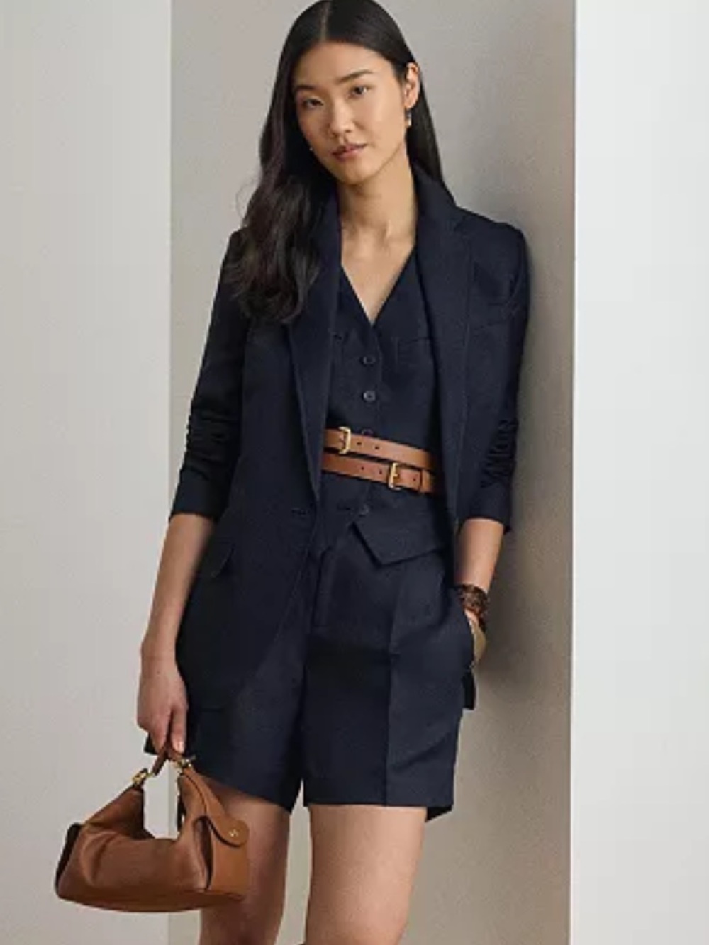 Navy Tailored Blazer and Vest Suit Jacket